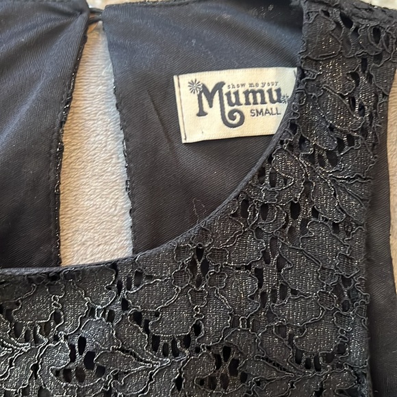 Show Me Your Mumu Ritzy Black Glittery Lace Swing Dress - Picture 5 of 7